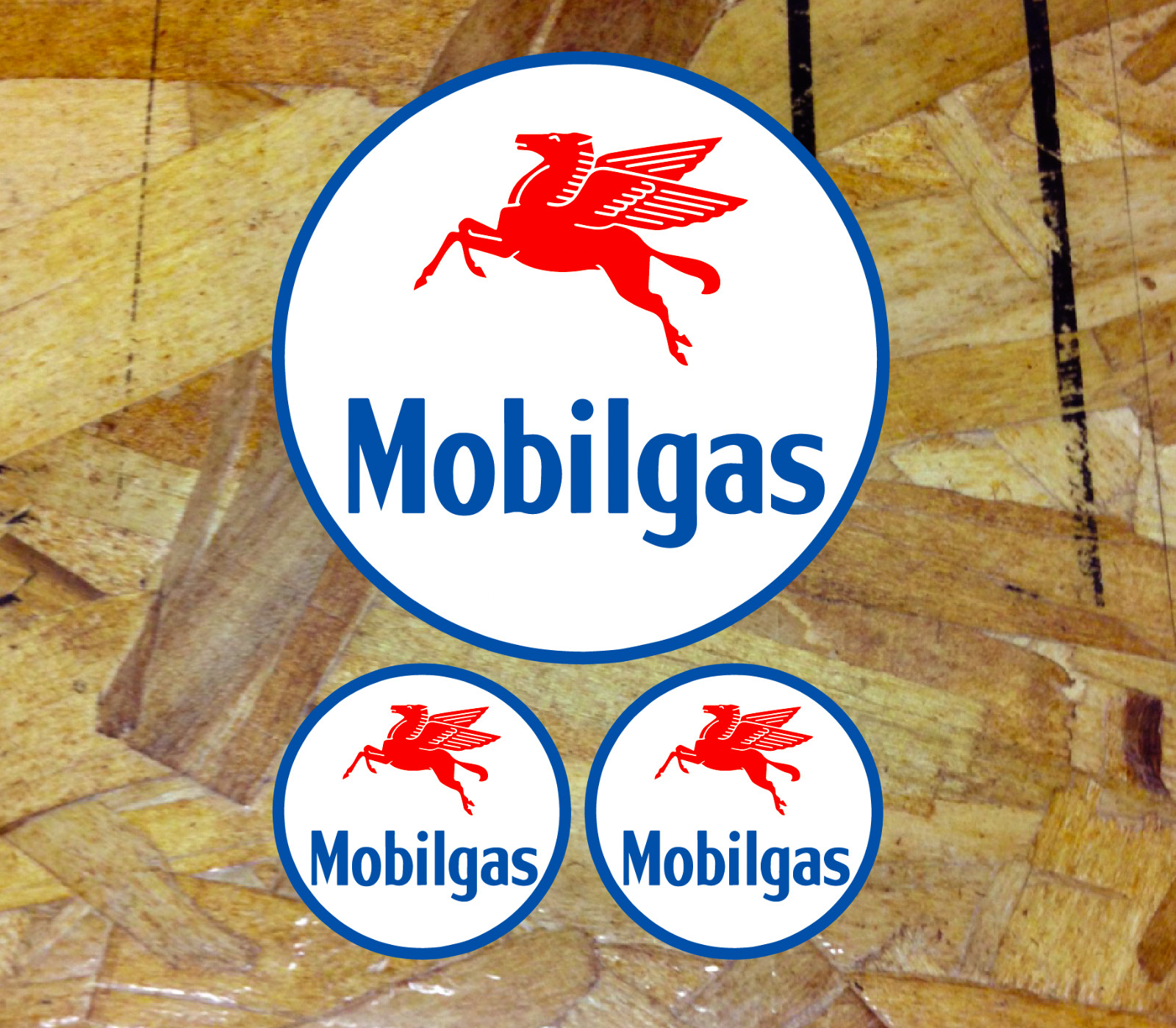 Mobilgas Mobil Gas Oil Vintage Vinyl Decal Sticker XL Large – 3 for 1