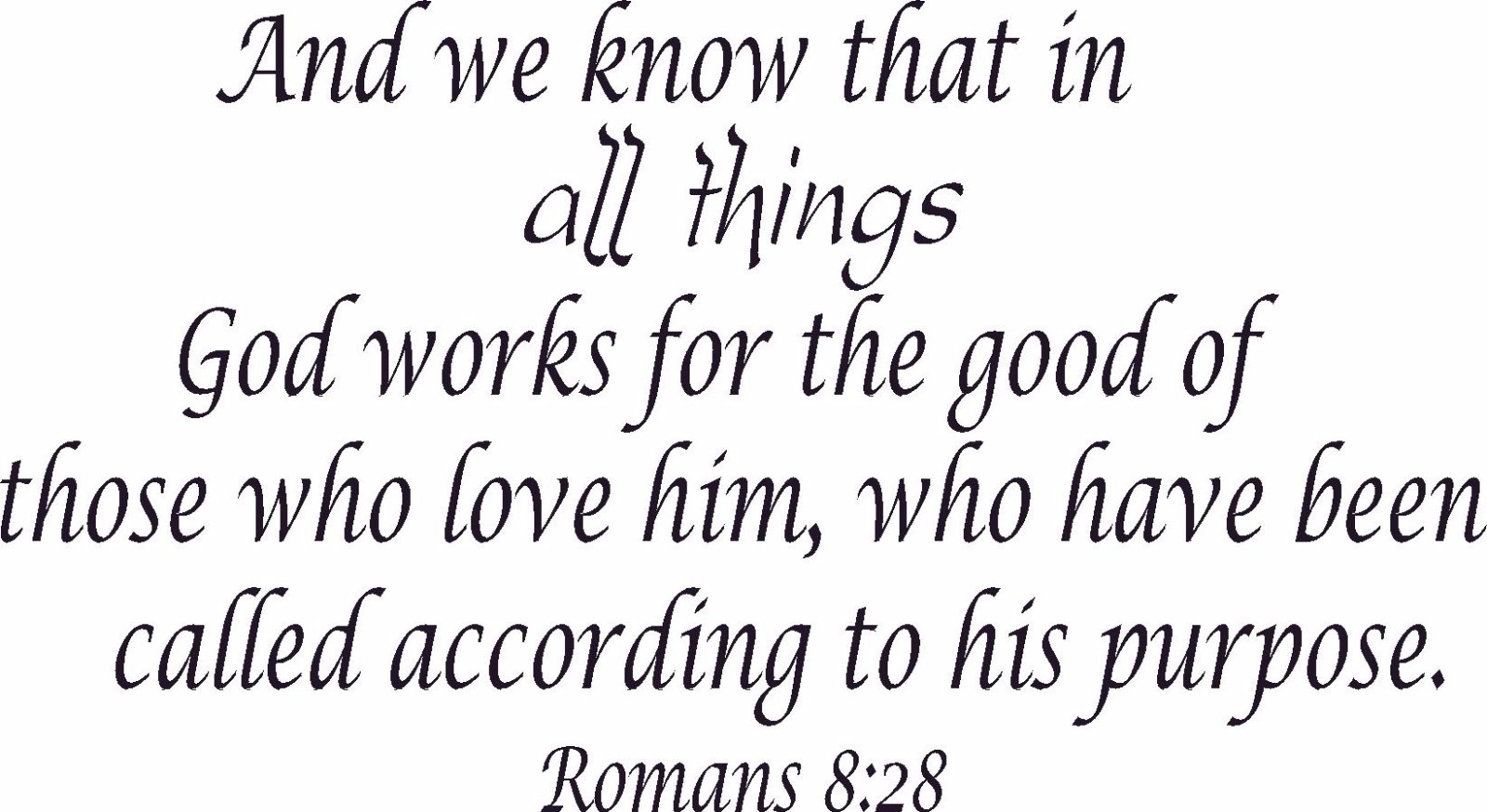 Romans 8:28 8"x22" Bible Verse Wall Decal by Scripture Wall Art – Decor