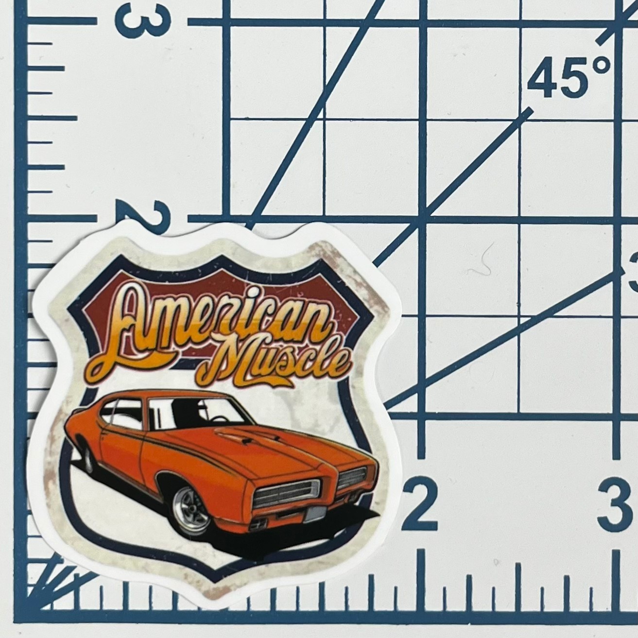American Muscle Orange Pontiac GTO Vinyl Sticker Decal Vintage Classic Car