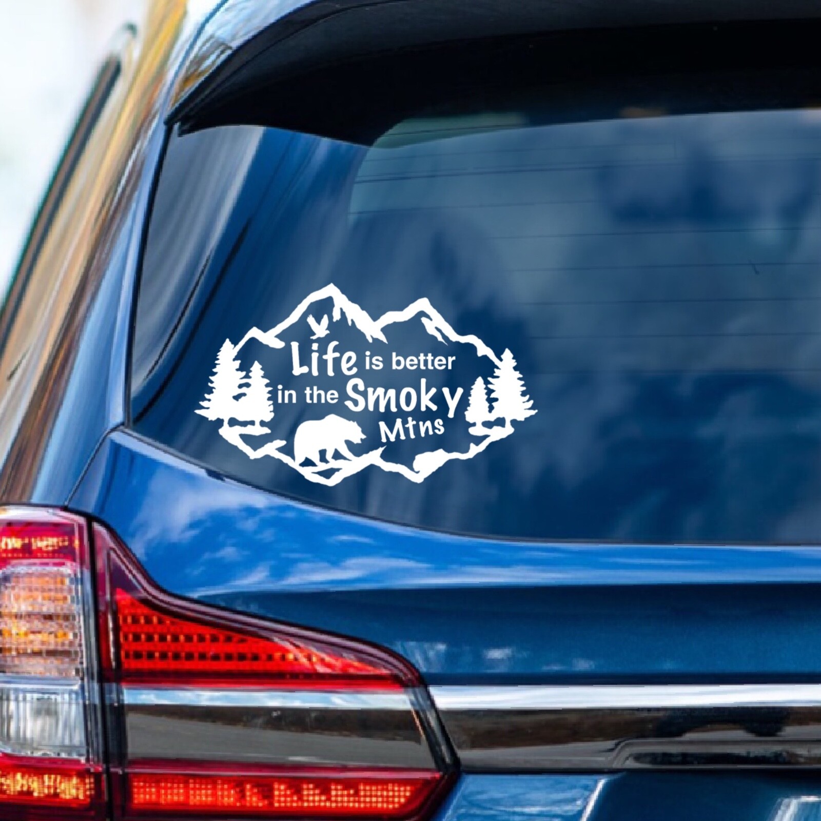 Life is Better in the Smoky Mountains Decal. Smoky Mountains Vacation.
