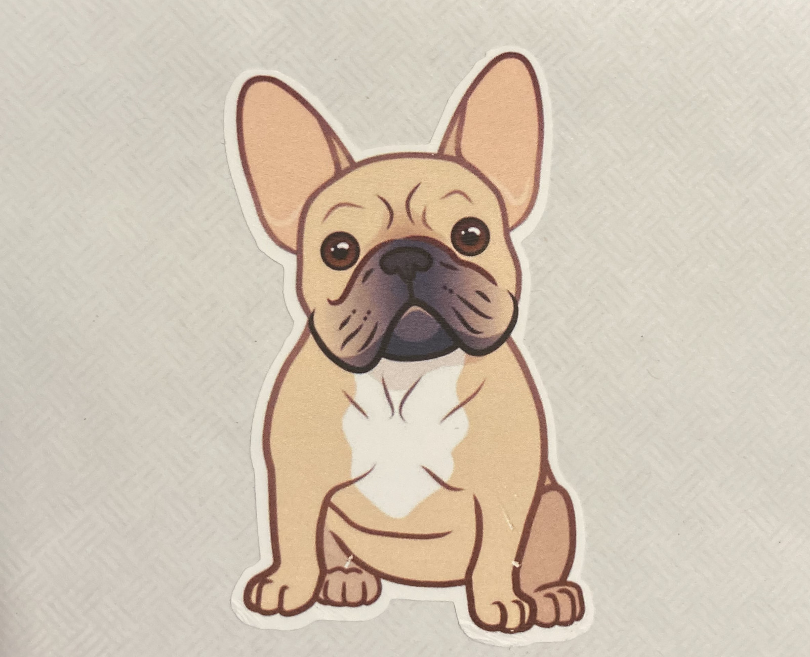 French Bulldog Sticker Tan French Bulldog Sticker Vinyl Laminated Water Proof
