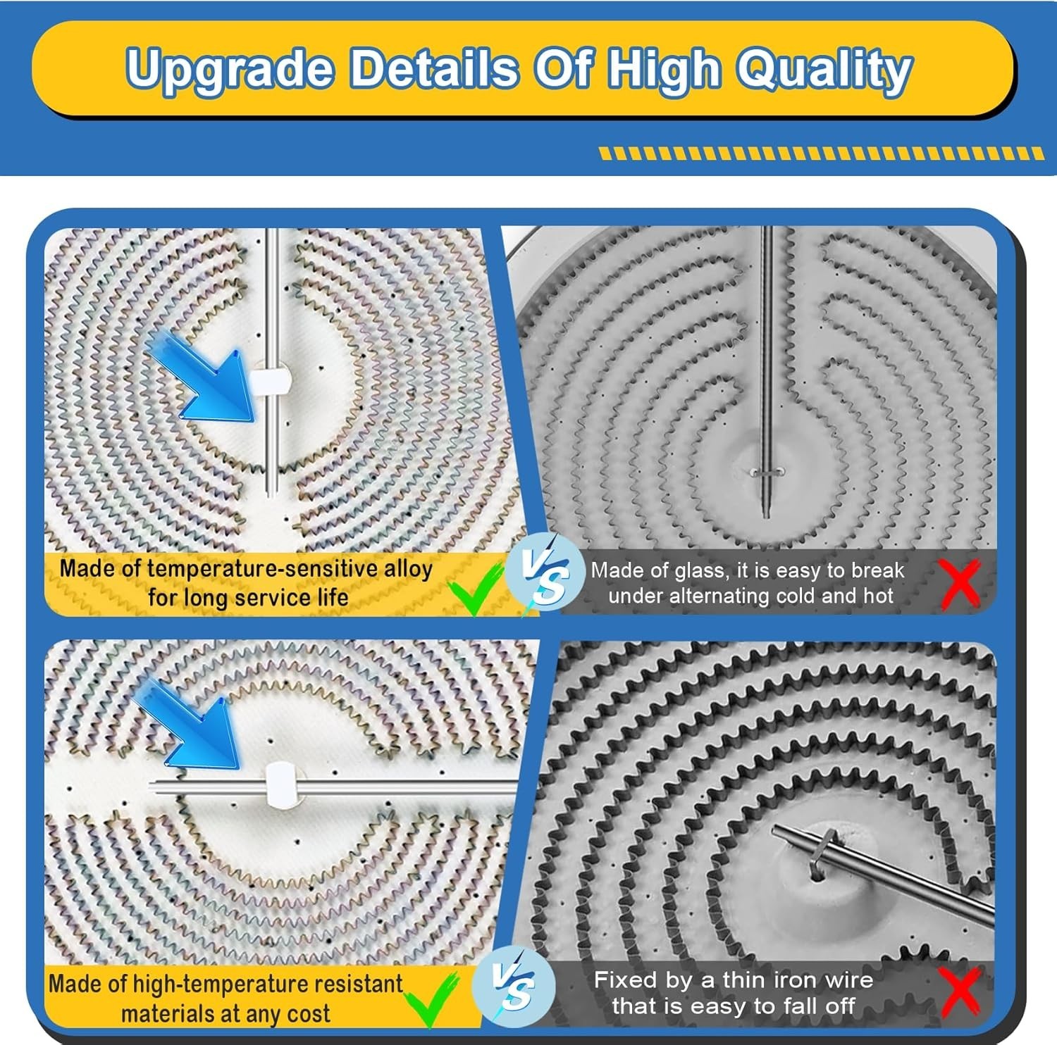 Upgraded 9in Dual Range Radiant Surface Element Compatible with GE Range radi…