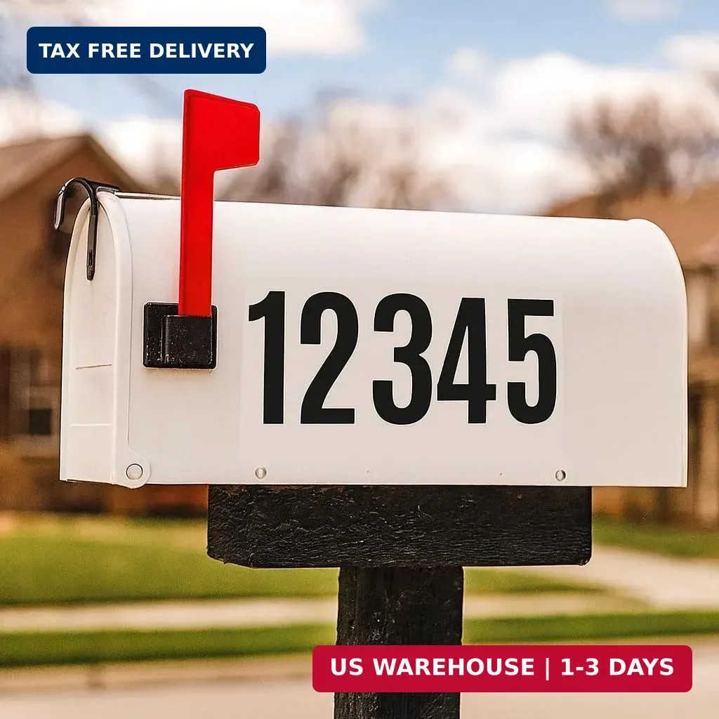 8 Sheets Mailbox Numbers Stickers, 3 inch Self Adhesive Vinyl Waterproof Letter