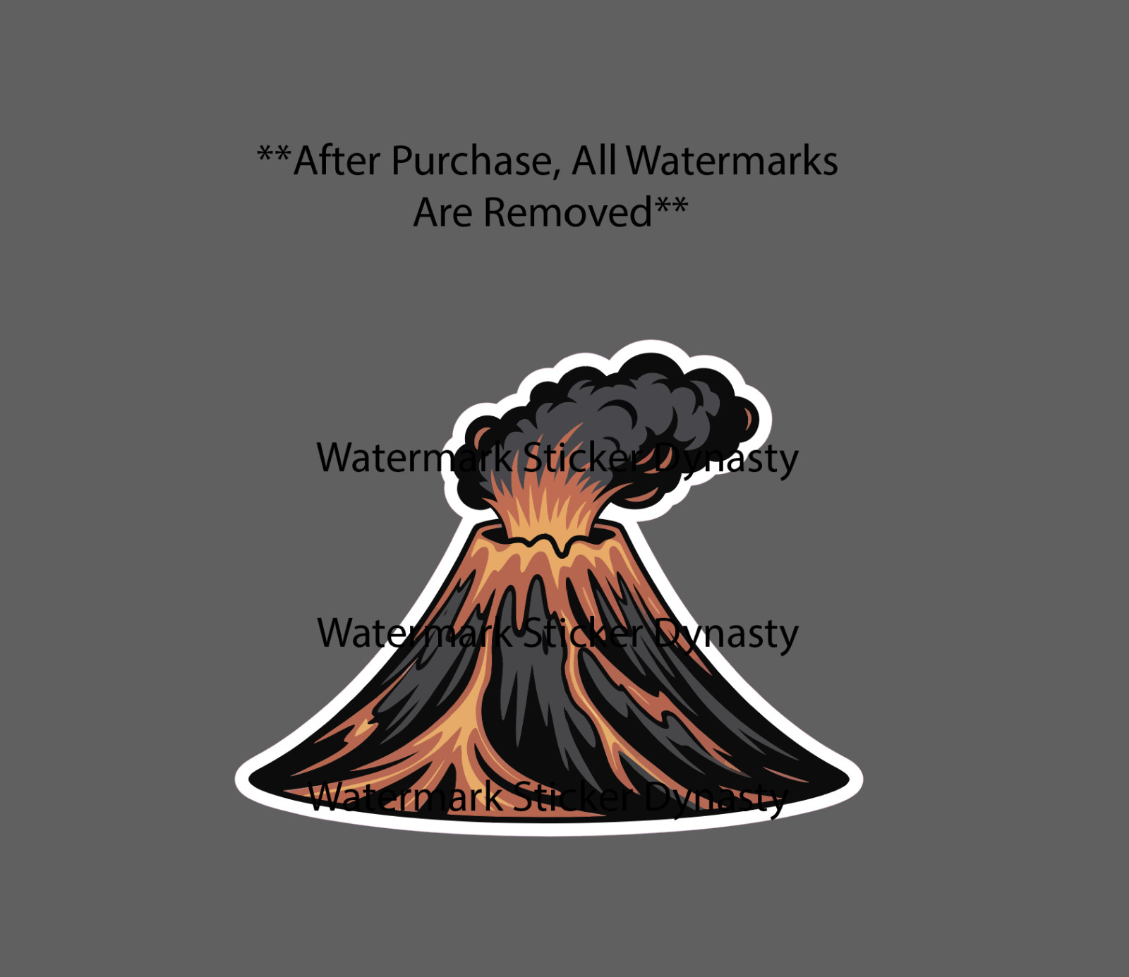 Volcano Sticker Waterproof Decal Natural Lava Earth Travel Nature Gift NEW