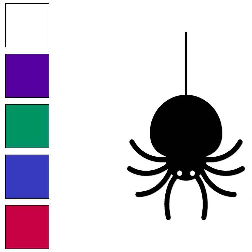 Cartoon Spider Web, Vinyl Decal Sticker, Multiple Colors & Sizes #6685