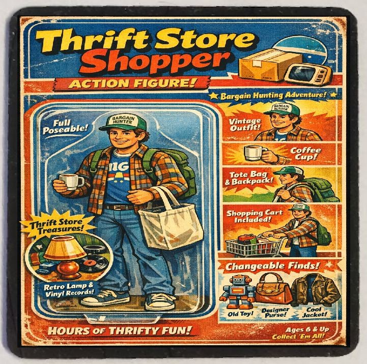 Action Figure Funny Thrift Shop Refrigerator Magnet M285