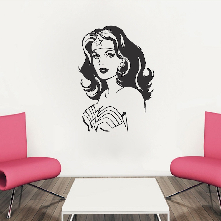 Wonder Woman Wall Decal Justice League Mural Superhero Diane Prince Art, s97