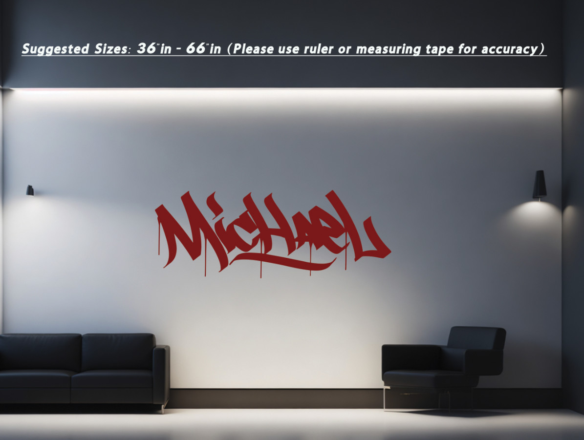 Custom Personalized Graffiti Tag Name Decal Sticker for Car Window Tumbler Wall