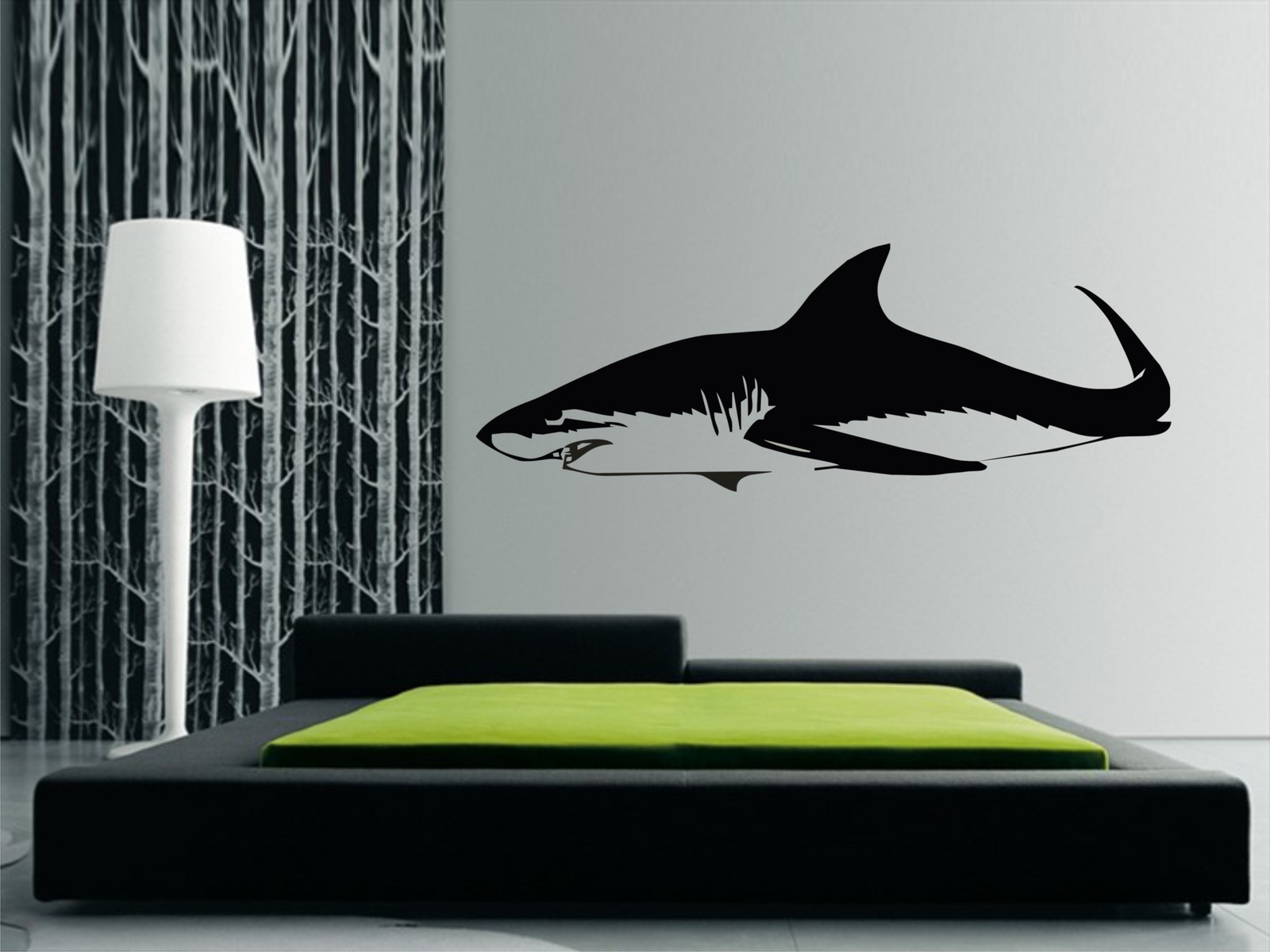 GIANT SHARK Wall Art Stickers, Decals, Mural: – great for any room – NEW