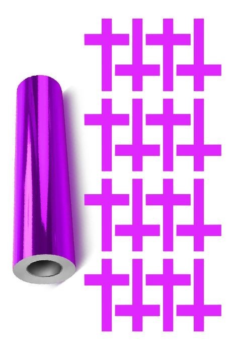 Cross Stickers Chrome Purple 2" Religious Envelope Seals Church DC27