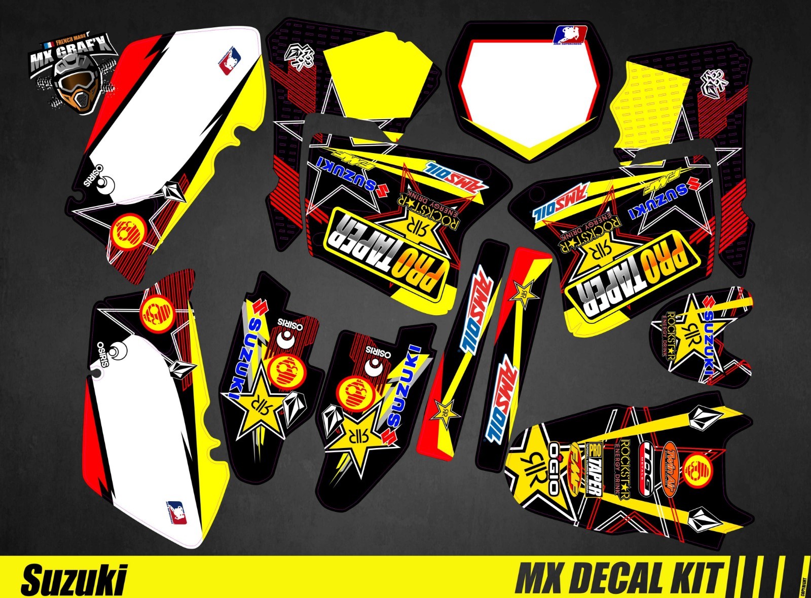 MX Decal Kit For Suzuki RM 125 / 250 – Protaper