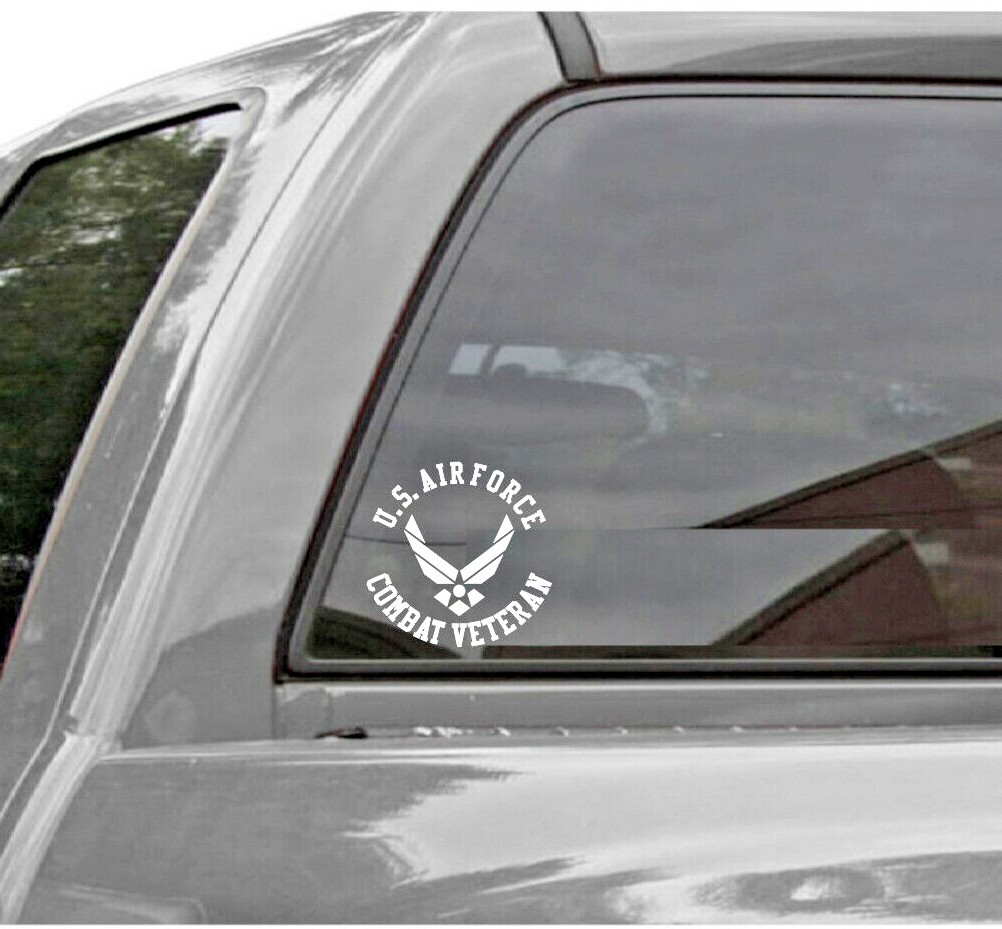 U.S. AIR FORCE COMBAT VETERAN Vinyl Window Decal UNITED STATES AIR FORCE