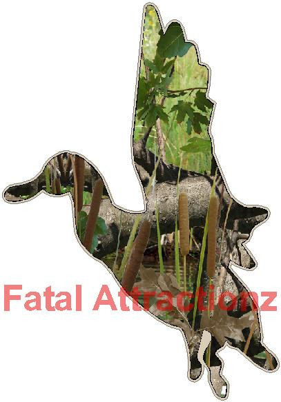 Tan Wetland Camo Duck Vinyl Sticker Decal hunting waterfowl bird