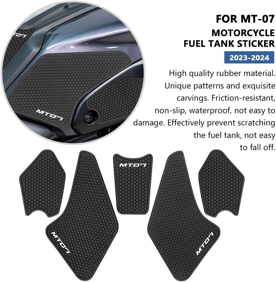 FOR mt 07 MT07 MT-07 2021 2022 2023 2024 Tank Pad Protector Motorcycle Sticker