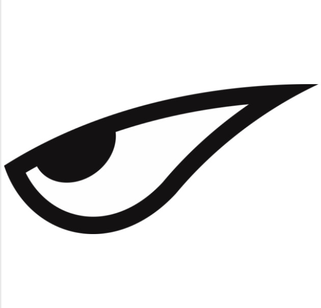 Shark Eyes (Left) Vinyl Decal Sticker 4.5" x 2.1"