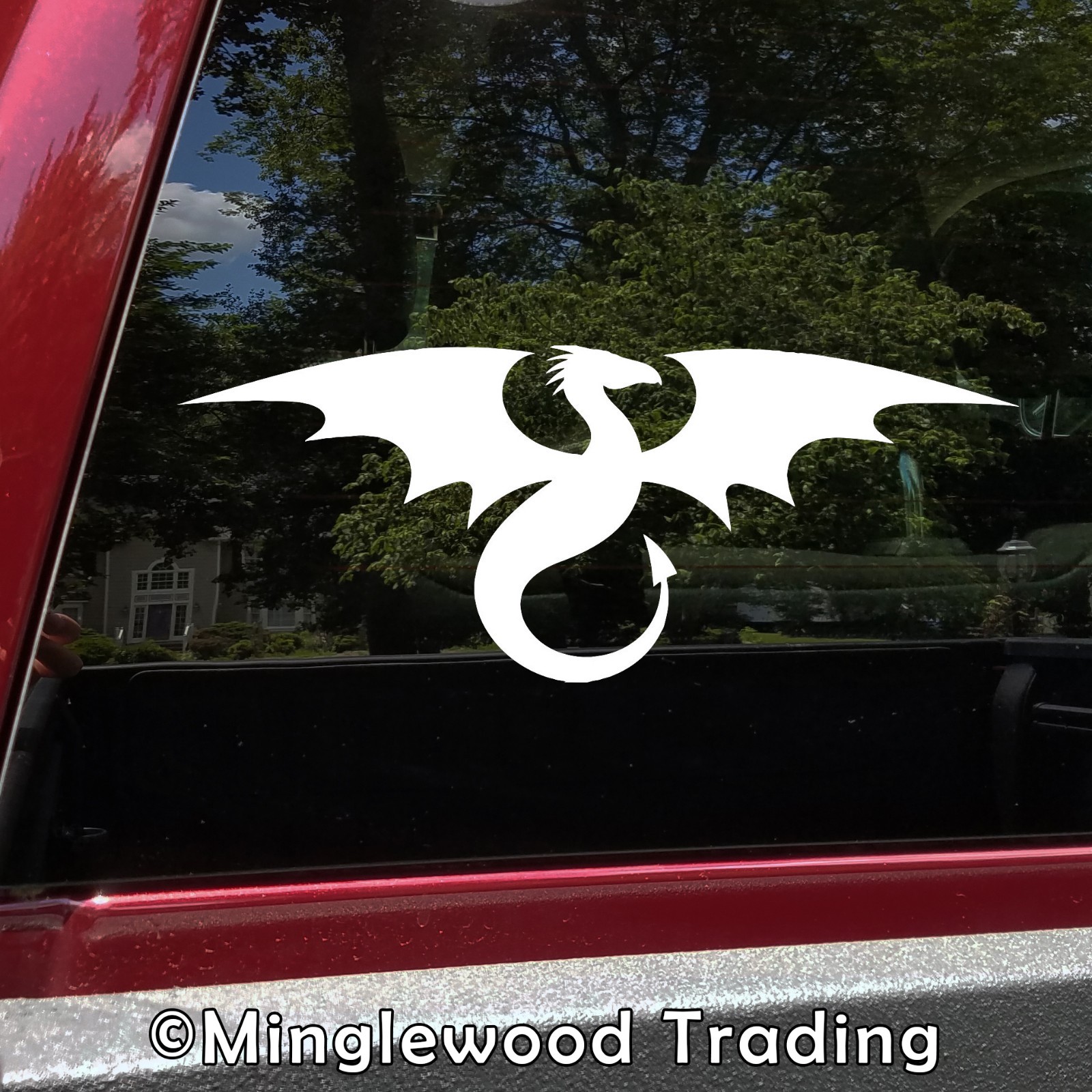 FLYING DRAGON Vinyl Decal Sticker -V3- Wyvern Medieval Fantasy Gaming