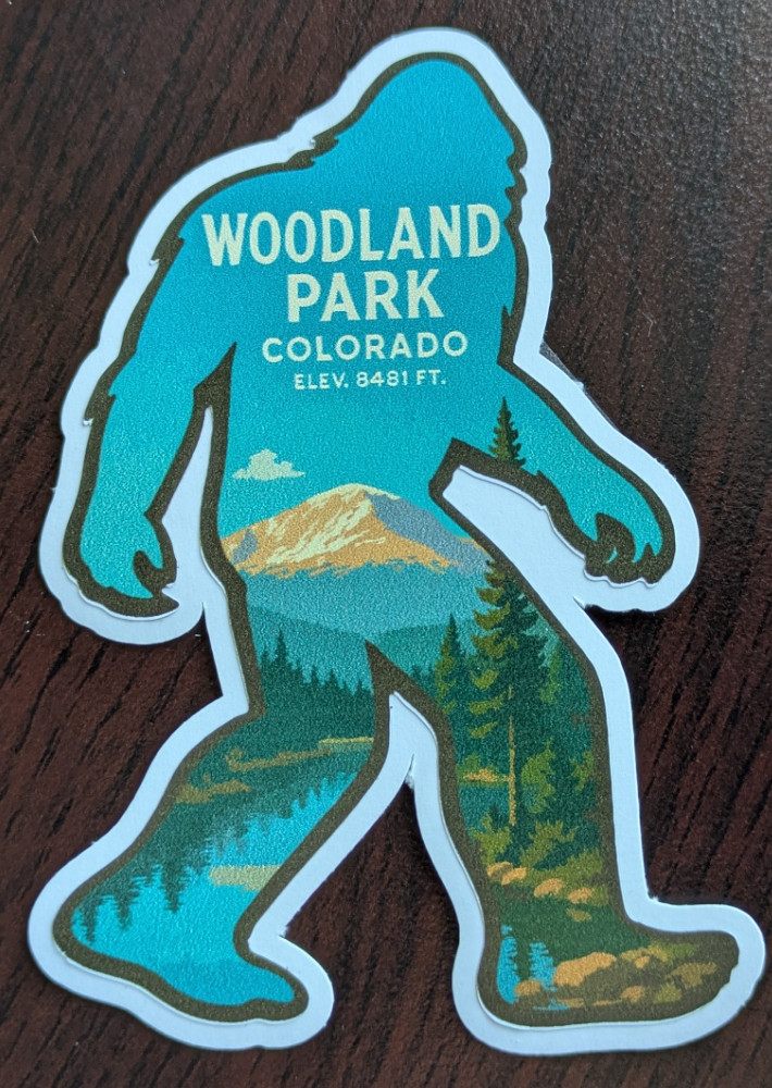 Woodland Park, Co Custom Sasquatch Bigfoot style silhouette stickers