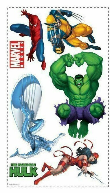 Wall Decals Marvel Superheroes Avengers Spider-man Captain America Iron Man Hulk