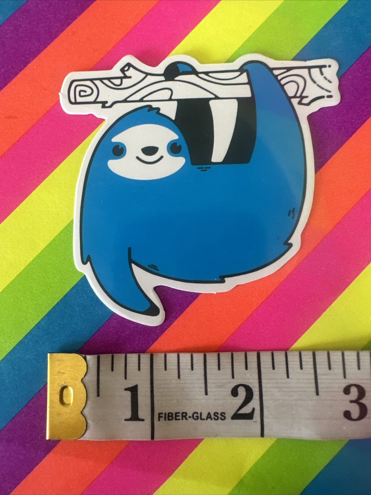 Sloth Sticker Glossy Decal Skate Surf Laptop Journal Movie Cell Scrapbook