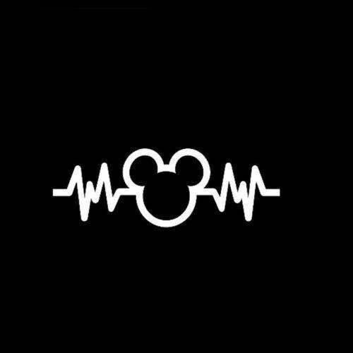 Mickey Mouse Heartbeat Vinyl Decal Sticker for Window Wall Auto Car Truck Boat
