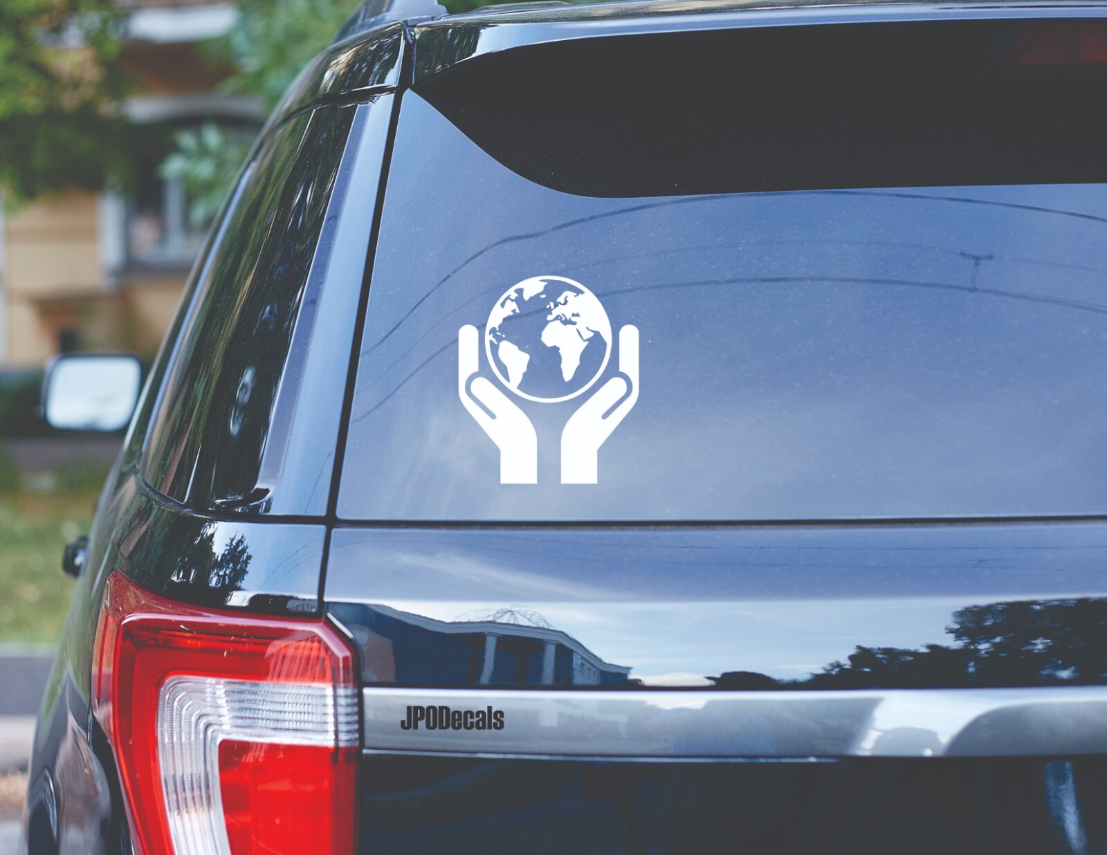 World in Hands Vinyl Decal Sticker – Earth Globe Art Car Truck Laptop Window