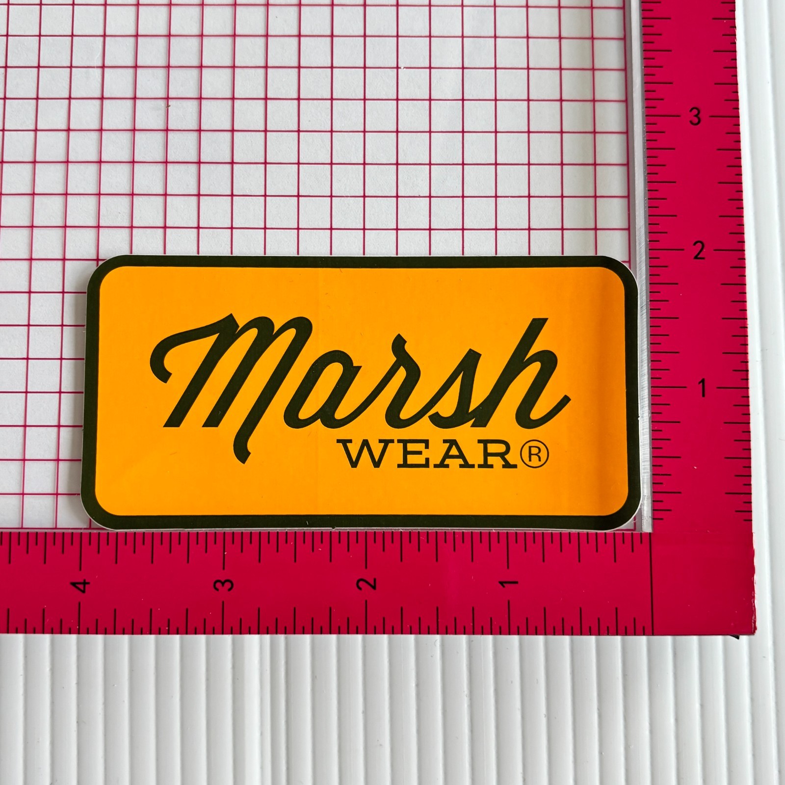 Marsh Wear Sticker 4in Orange Outdoor Clothing