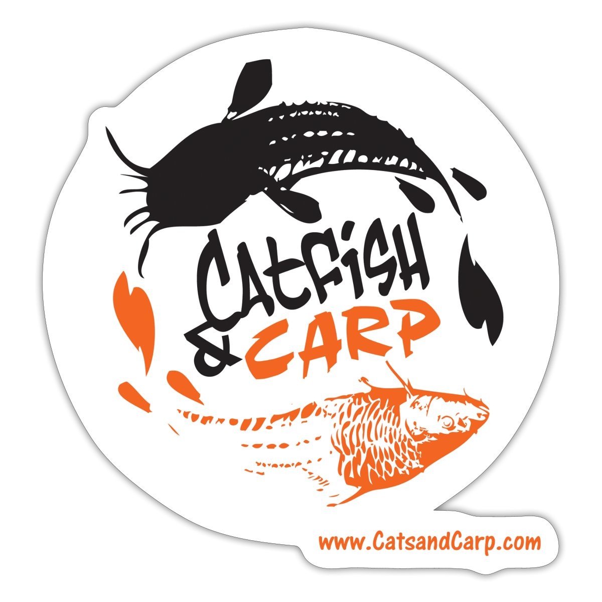 Catfish and Carp Logo Sticker, max. 4 x 4"