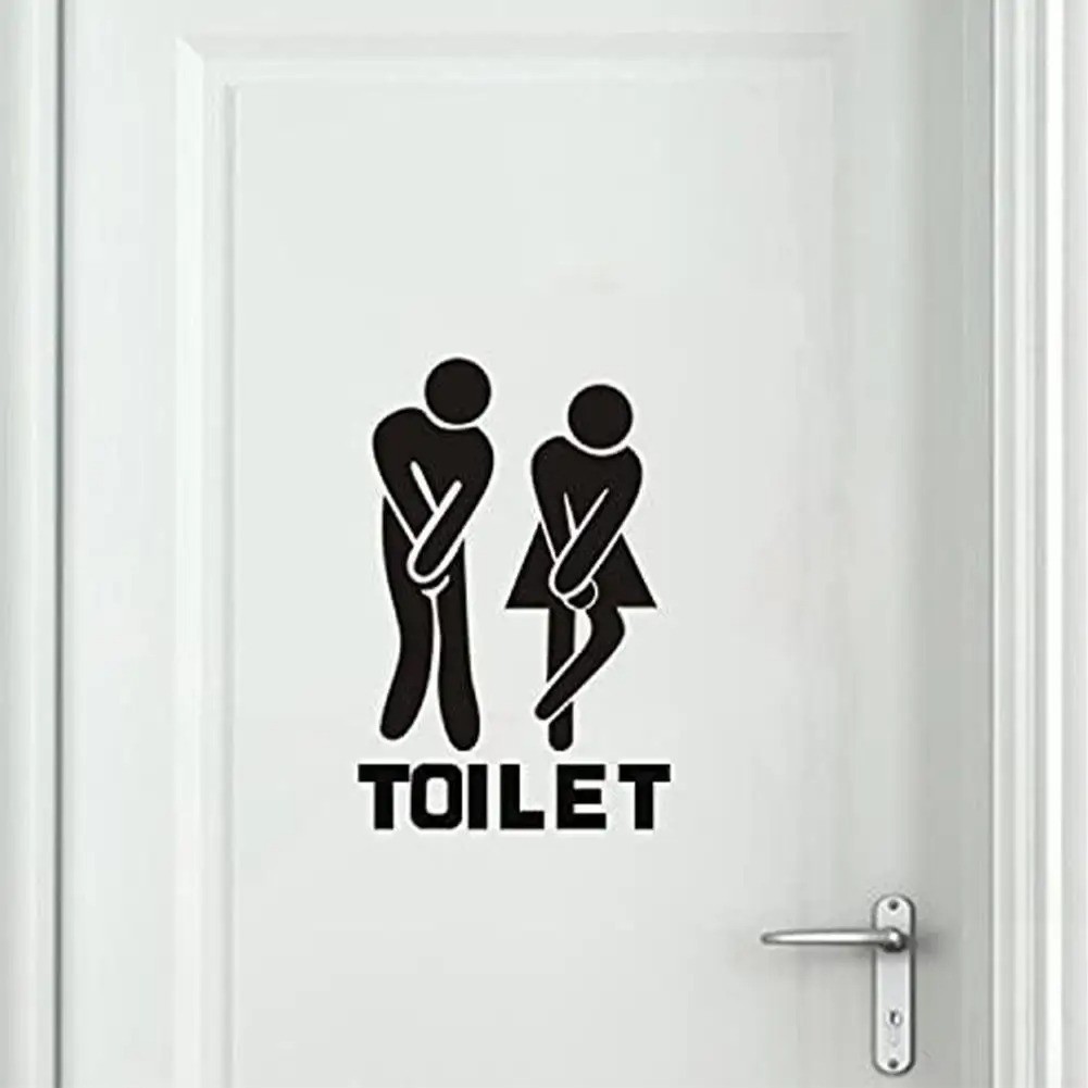 New Funny Toilet Wall Sticker Waterproof Bathroom Decal Fast Shipping