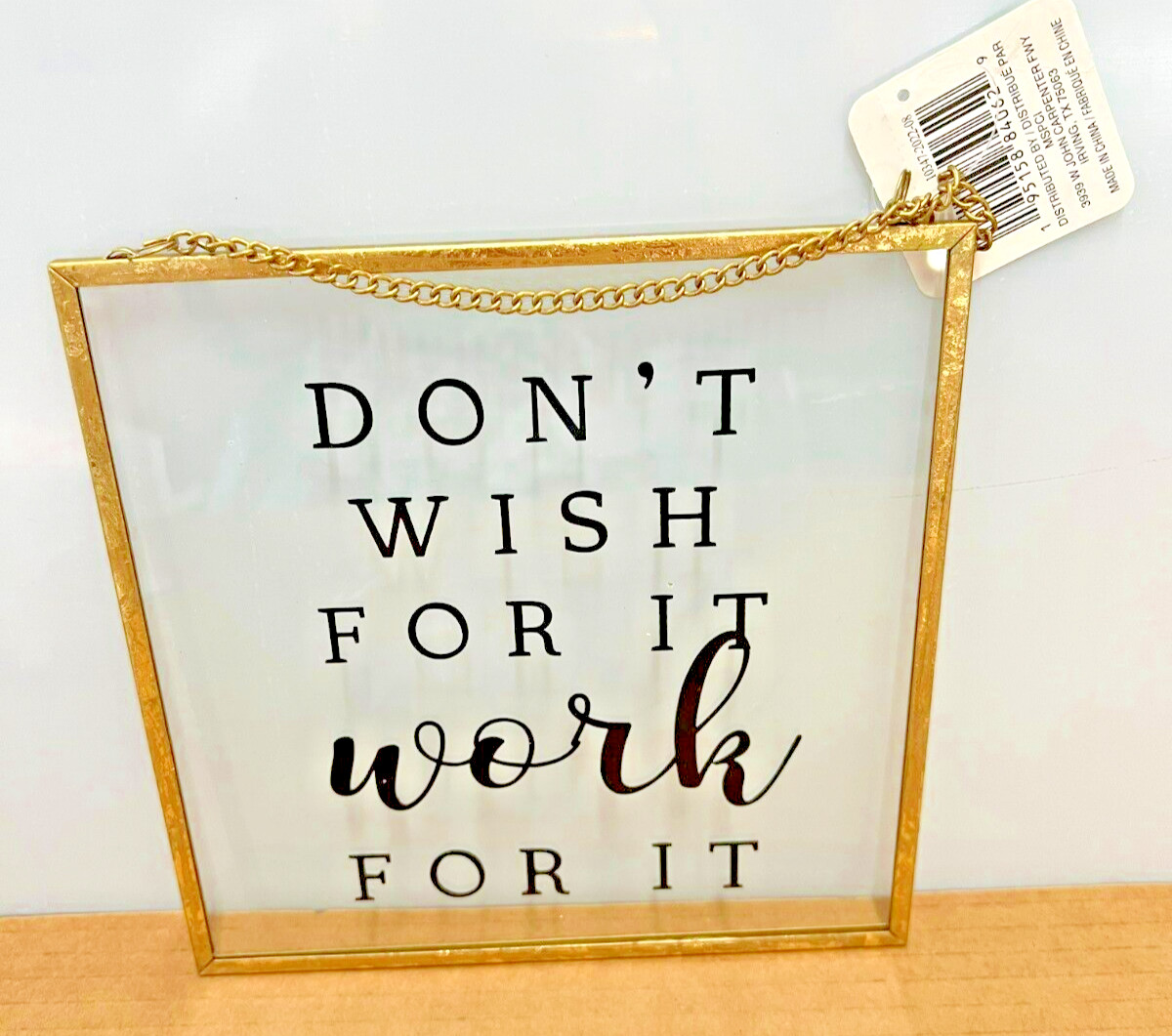 Inspirational Quote, Glass Framed Art, Wall Decor, Size: 7" x 7", 172MSC