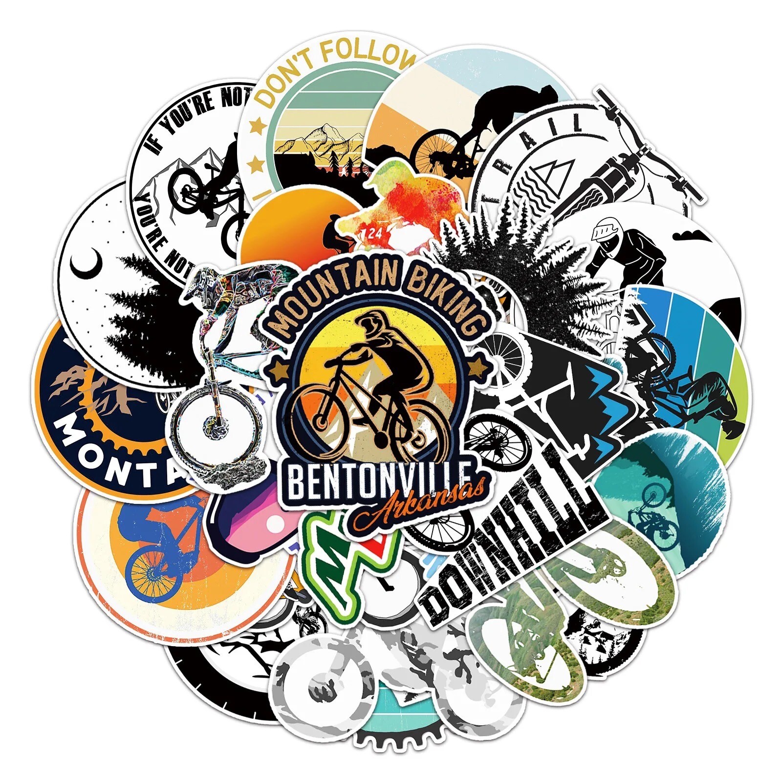 50 PCS Mountain Biking Adventure Sports Stickers Decals Hydro Yeti Free Shipping