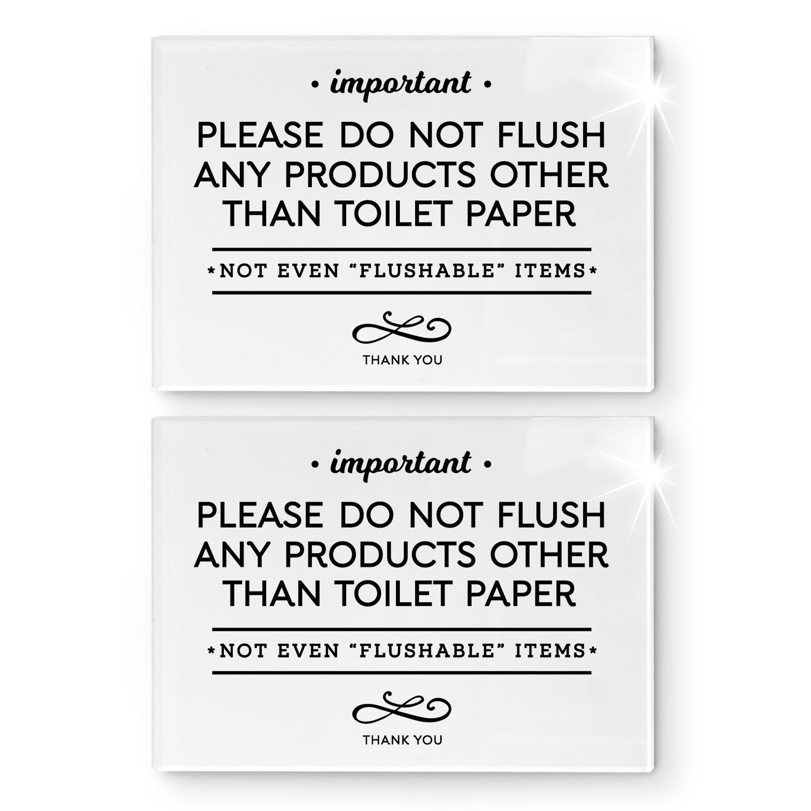 3.5×5 INCH Small & Elegant Designer Acrylic Bathroom Sign ~ Includes Adhesive…