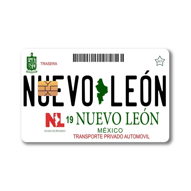 Mexican License Plate Sticker (4-Pack) | CHOOSE STATE | Mexico Placa Card Skin D