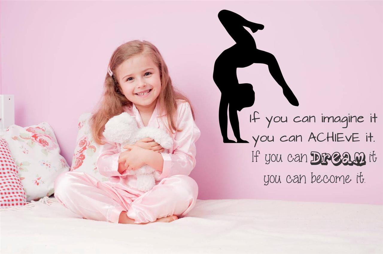 Gymnastics Dream It Decal | Inspirational Wall Sticker | [CK32] 26"x22"