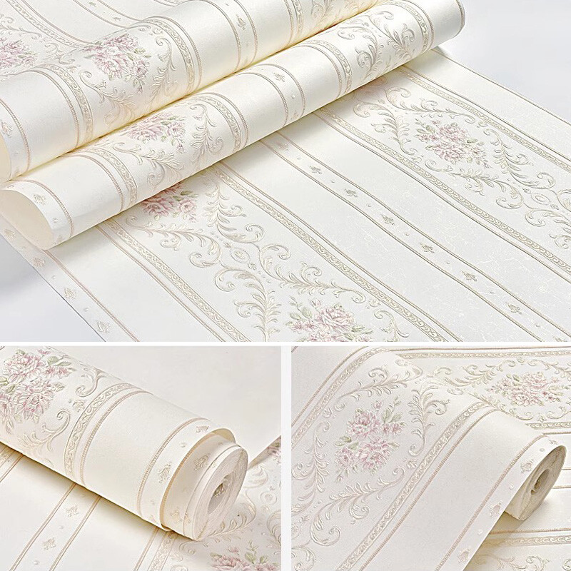 Retro Luxury Wallpaper Deep Embossed Flower Textured Non-woven Wall Decor NEW