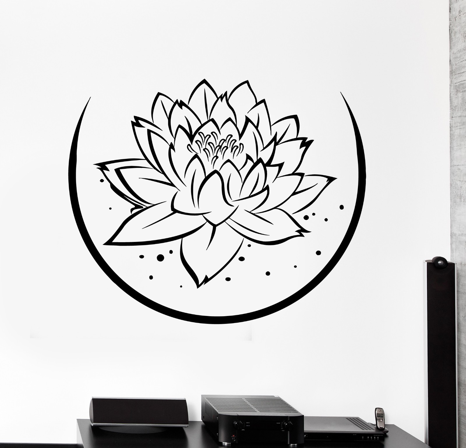 Wall Sticker Lotus Floral Flower Buddha Chakra Zen Vinyl Decal (z2948)