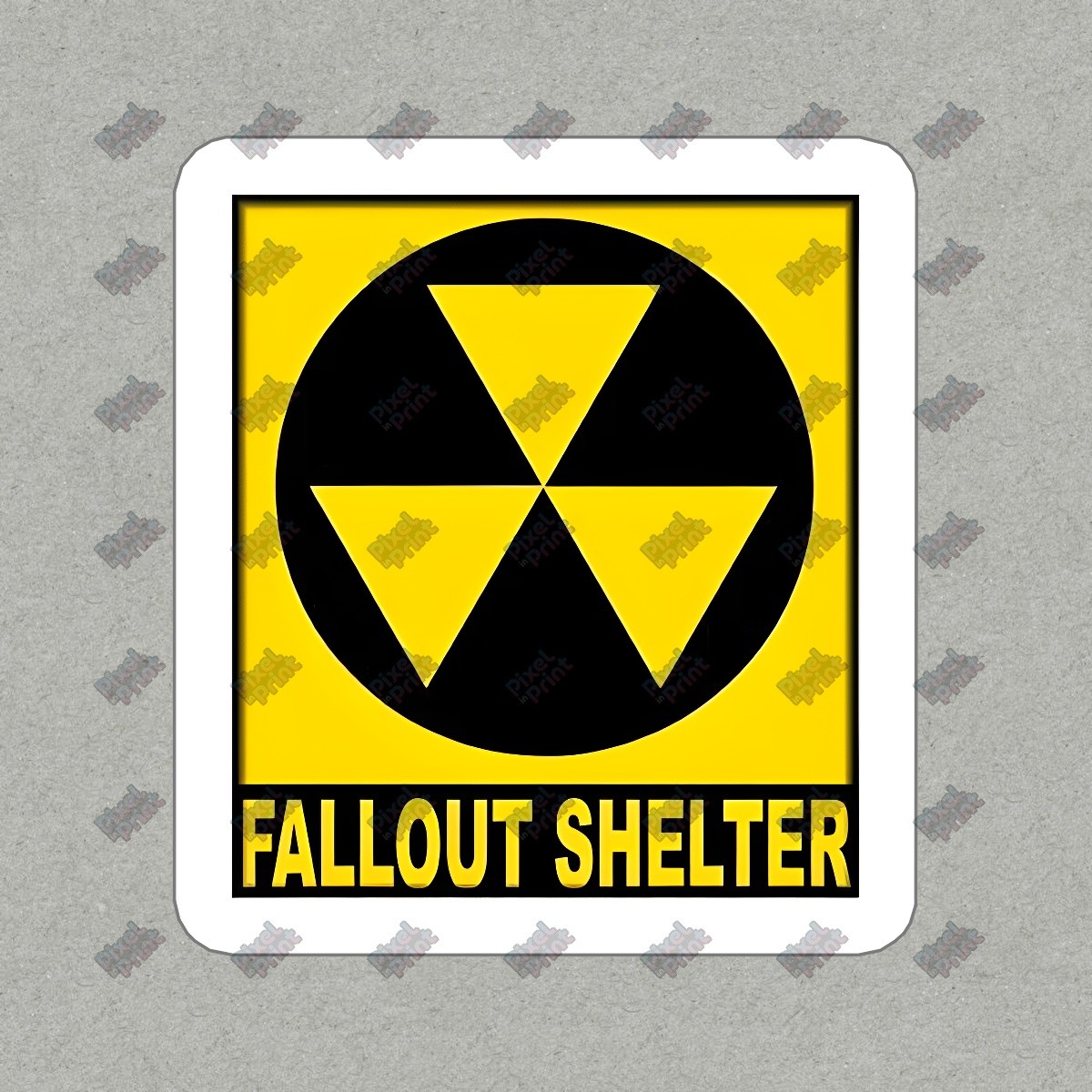 Vintage Fallout Shelter Vinyl Sticker Decal Retro Nuclear Warning #732572