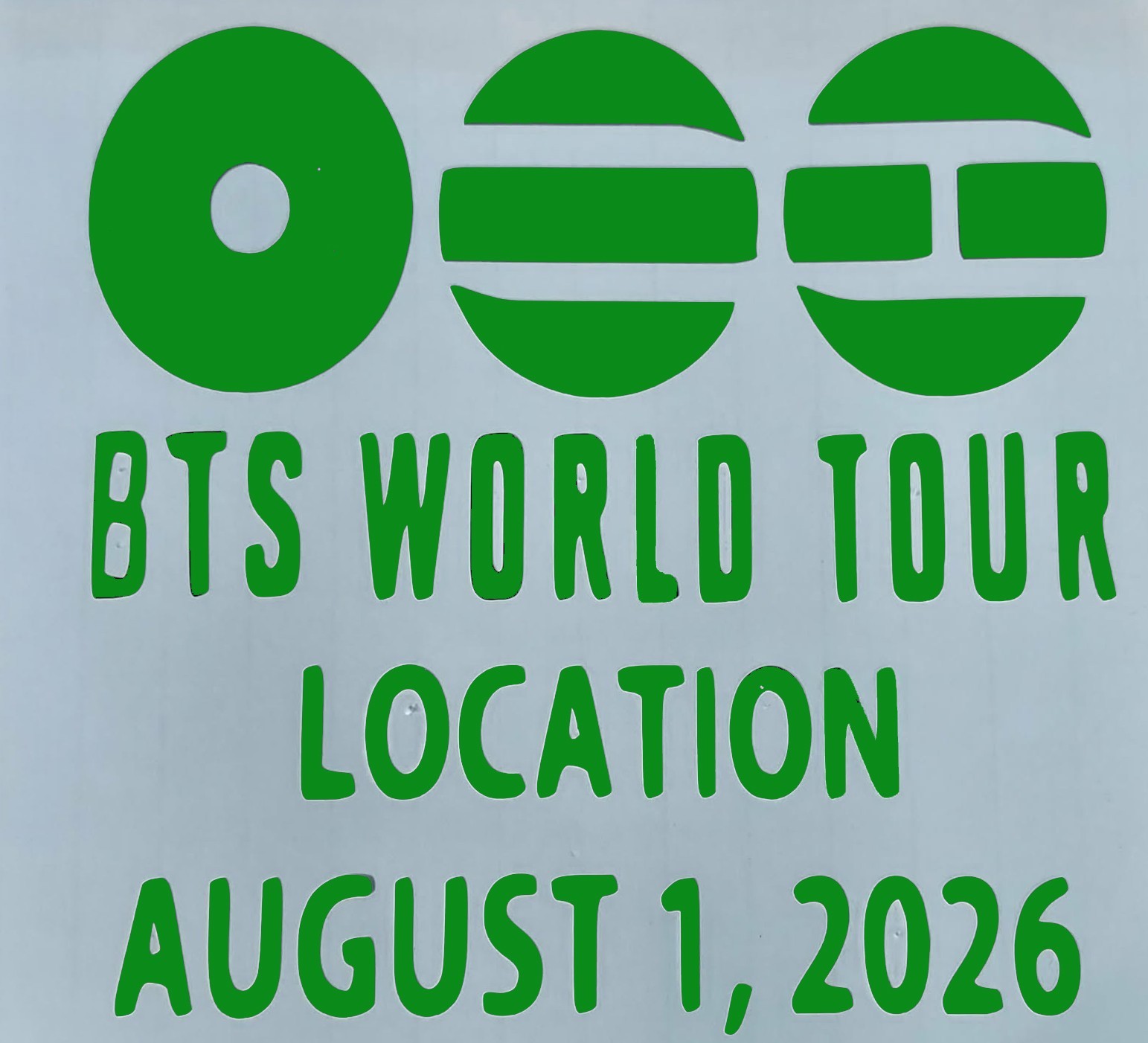 bts world tour 5" vinyl car window/laptop sticker