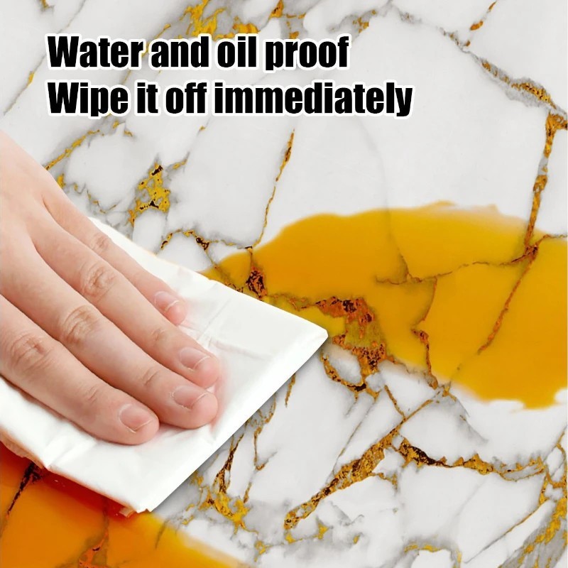 10PCS 3D Marble Wall Stickers Self Adhesive Waterproof Tile Wallpaper DIY