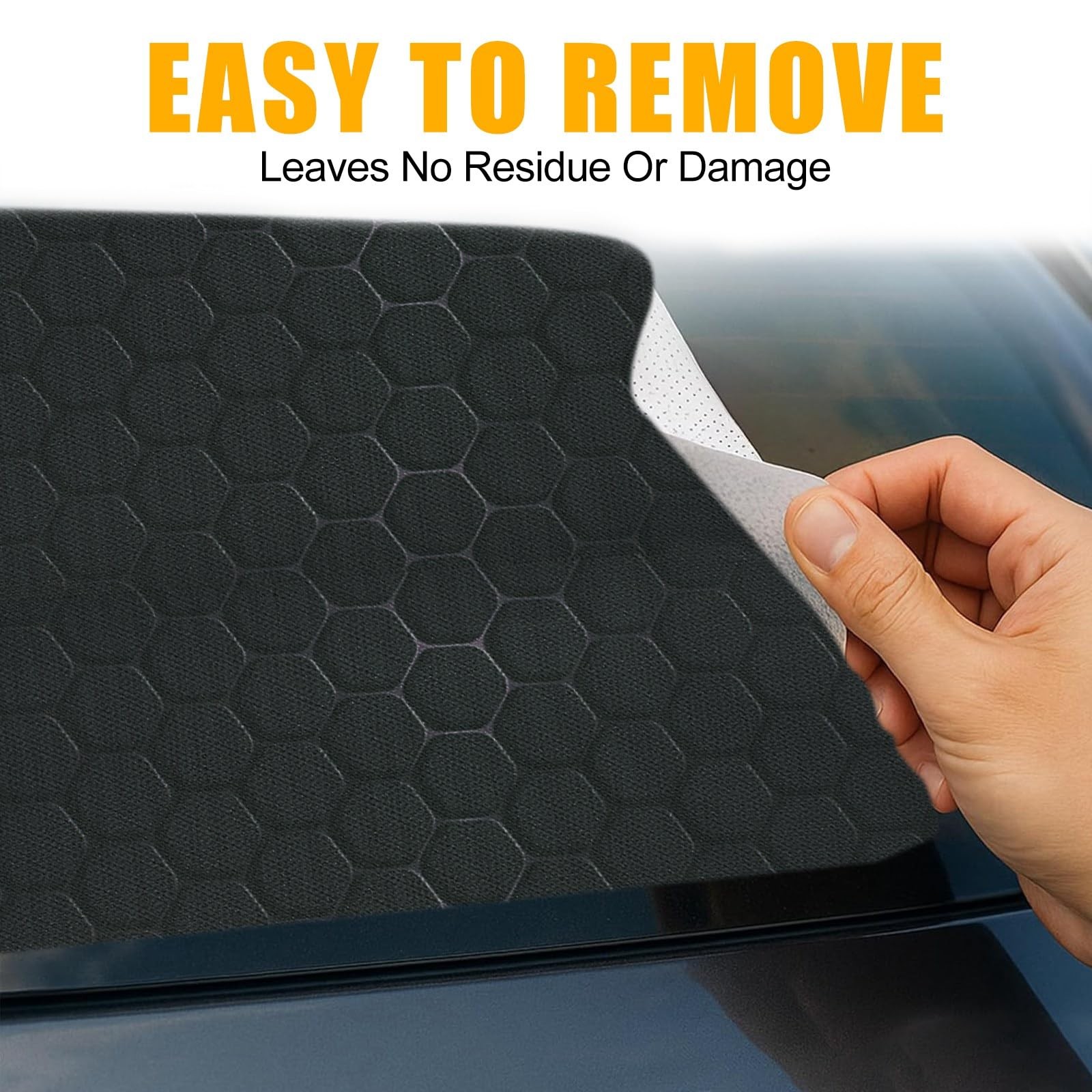 2PCS Car Rear Side Window Stickers – 35″×17″, Honeycomb Pattern PVC -Way Priv…