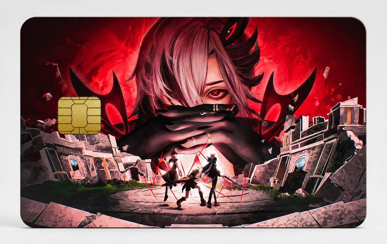 Genshin Impact Arlecchino Arlebina Debit Card Credit Card Skin Vinyl Sticker