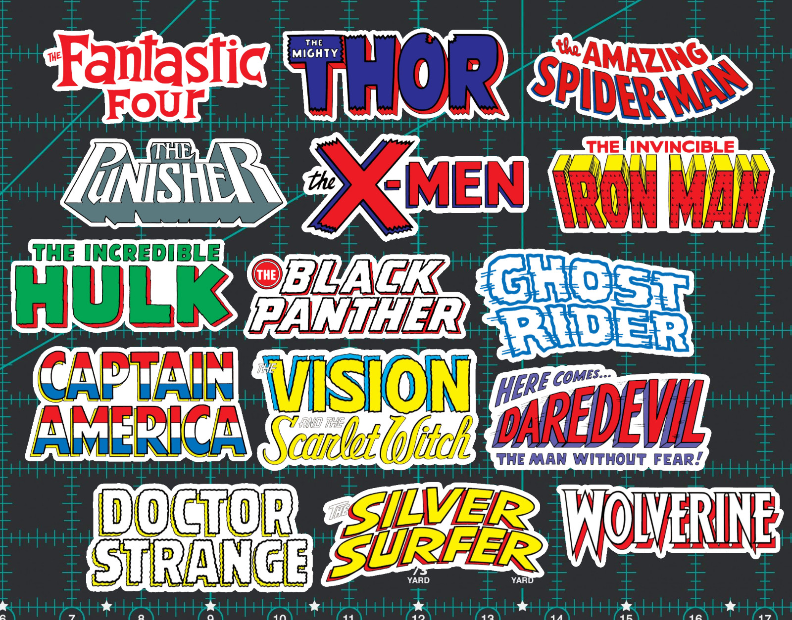 15 Marvel Classic Logo Stickers – Clear, Holographic, or White- Spiderman Thor