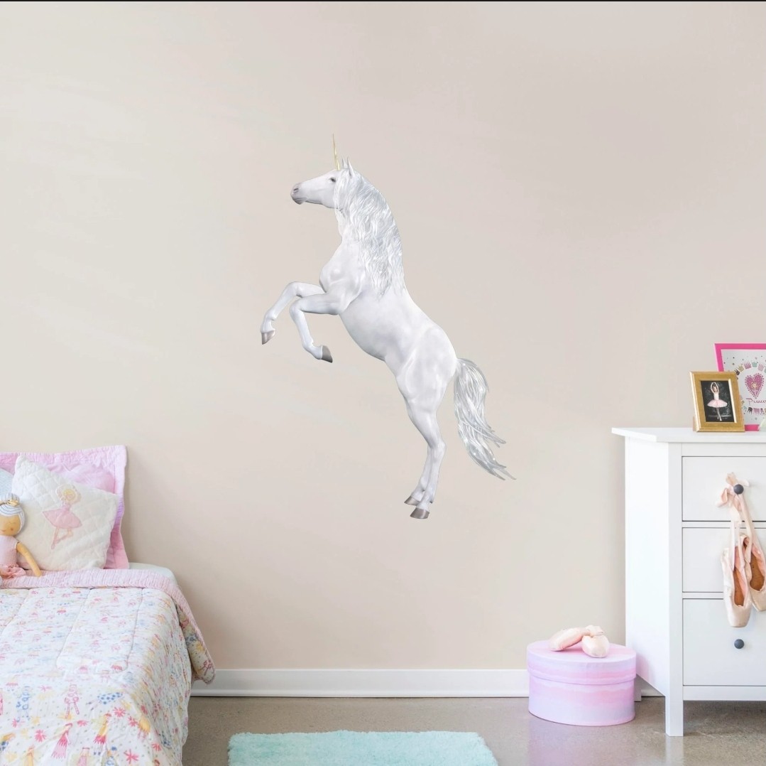Fathead UnicornRemovable Adhesive Decal LARGE Life Size 10 Decals 57"W x 82"H