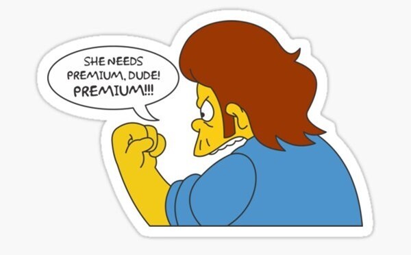 Simpsons, She Needs Premium Dude, Vinyl Die Cut Sticker