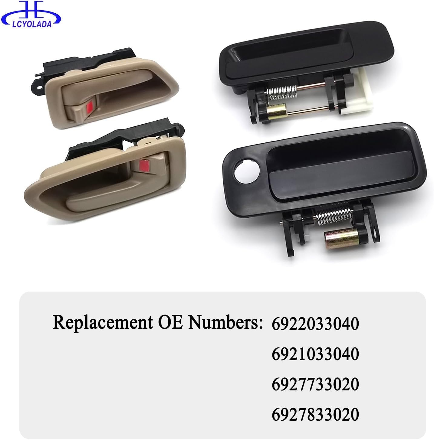 8Pcs Exterior & Interior Door Handles Toyota Camry 1997 1998 1999 2000 2001,