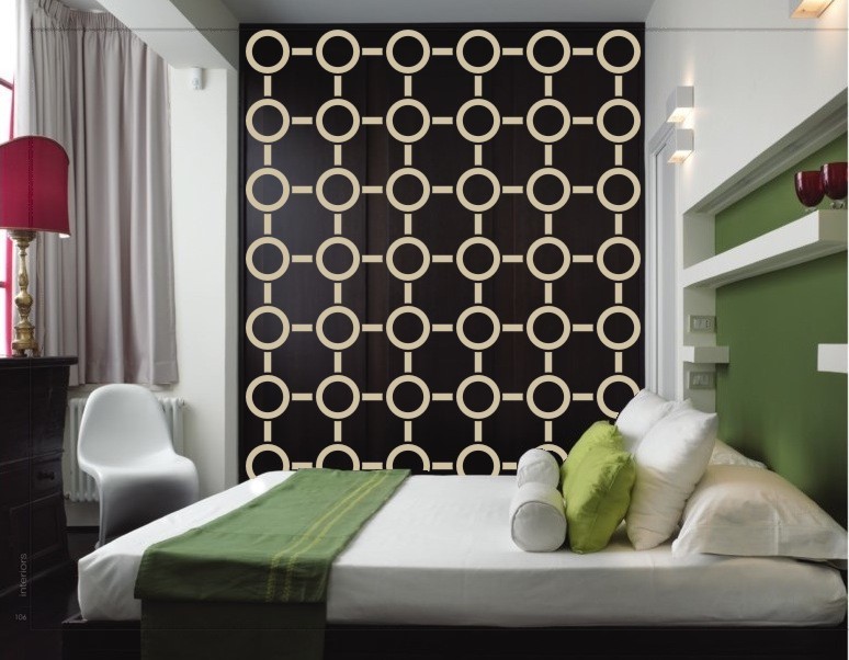 Circle Wall Decals, Mid Century Modern Decor, Retro Wall Decal, Modern Decals