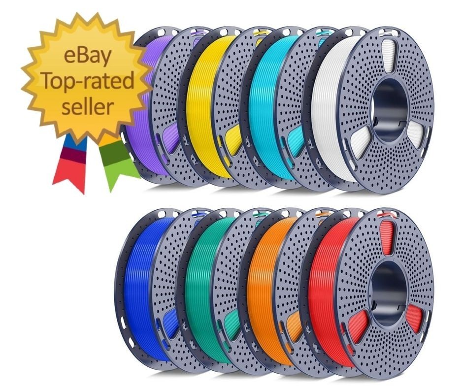 3D Printer Filament Bundle PLA 250g Spool Multicolor Tangle-Free Easy Use