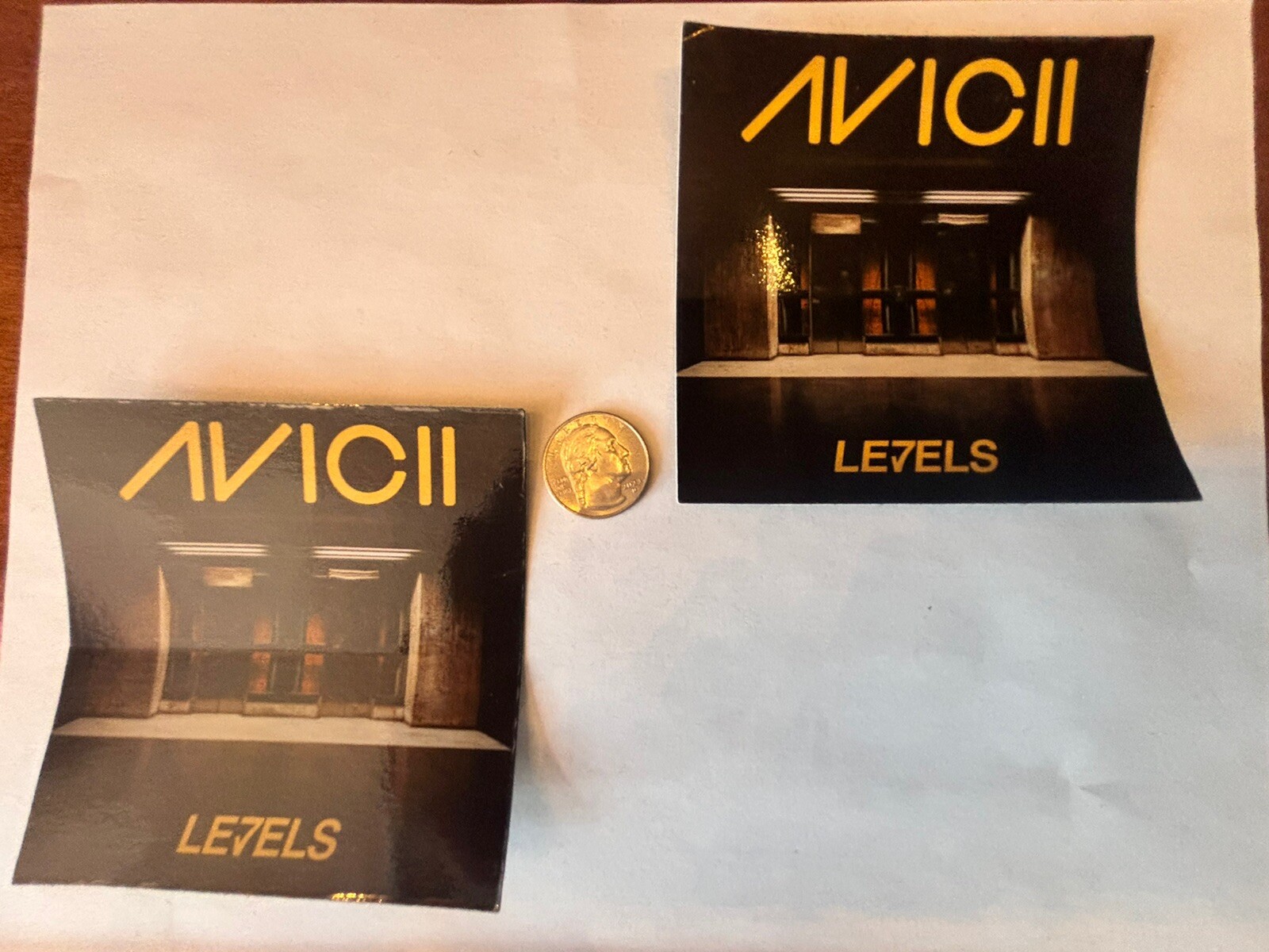 Avicii Stickers (Set of 2 )Promo 4×4 RARE Tim Bergling Swedish DJ