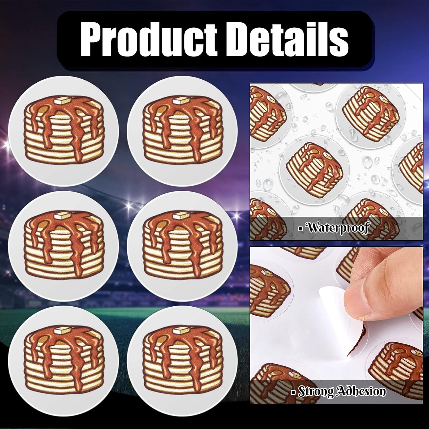 Gueevin 200 Pcs Football Helmet Stickers Pancake Block Football Award Decals for