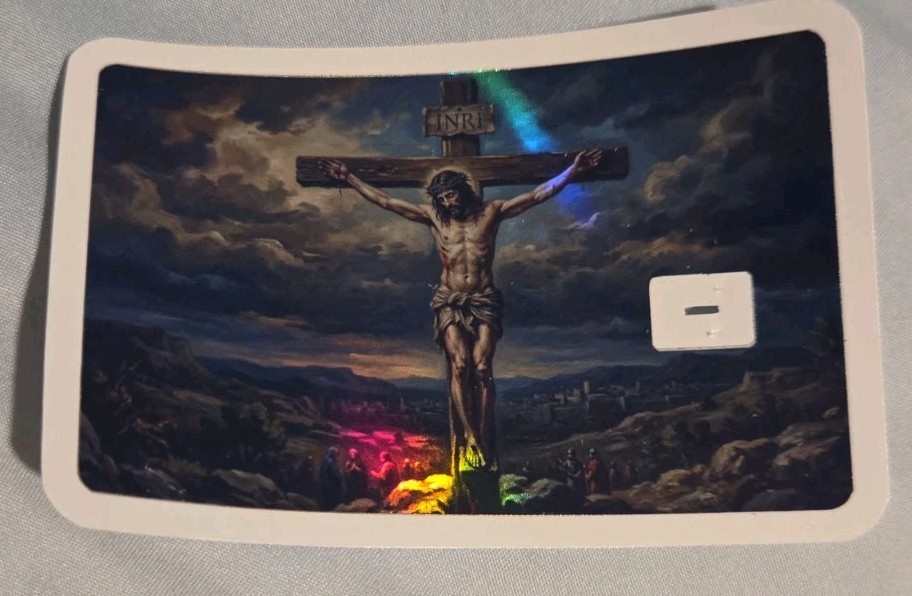 Jesus Christ Cross Painting Credit Gift Debit ATM Card Skin Sticker God Love USA