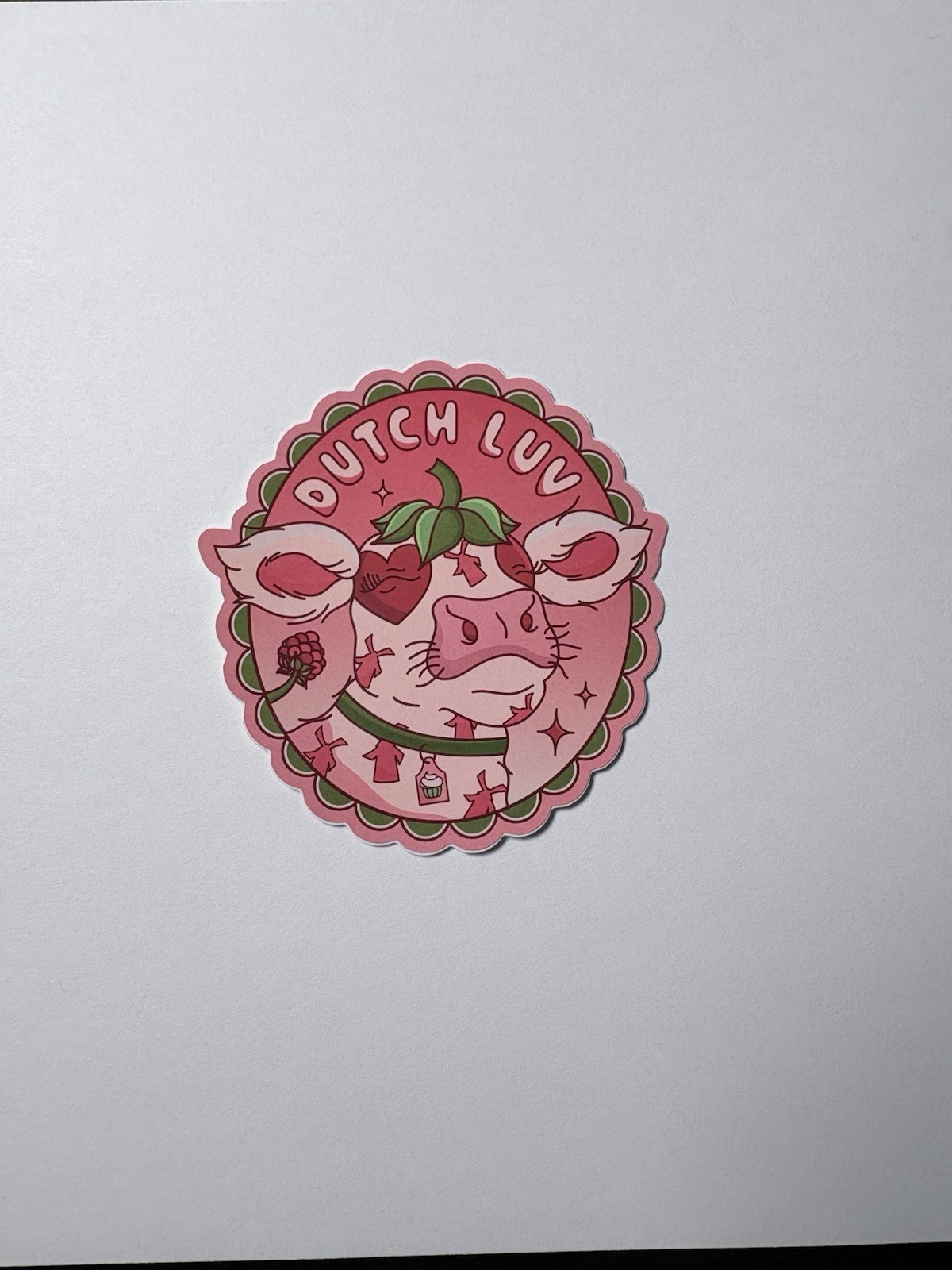 Dutch Bros Sticker Strawberry Cow